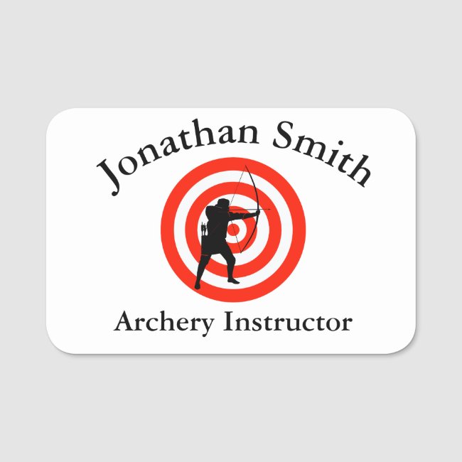 Archery Design Name Tag