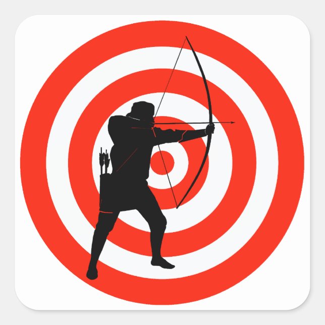 Archery Design  Square Sticker (Front)