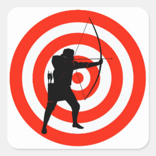 Archery Design Square Sticker