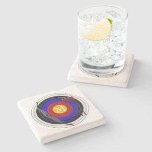 Archery Design Stone Coaster
