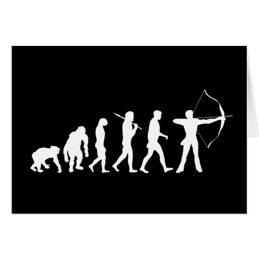 Archery Evolution of an Archery Bow and Arrow Cards (Front Horizontal)