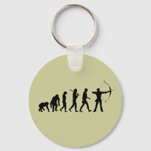 Archery Evolution of an Archery Bow and Arrow Keychain