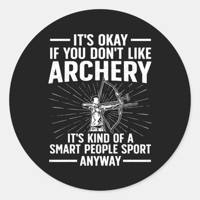 Archery For Archer Bow Archery Classic Round Sticker | Zazzle