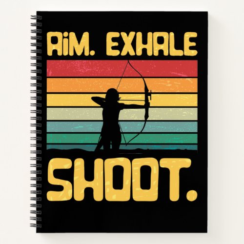 Archery Girl Aim Exhale Shoot Archer Retro Vintage Notebook