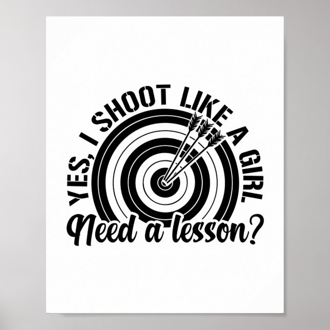 Archery Girl | Archers Sport Gift Idea Poster (Front)