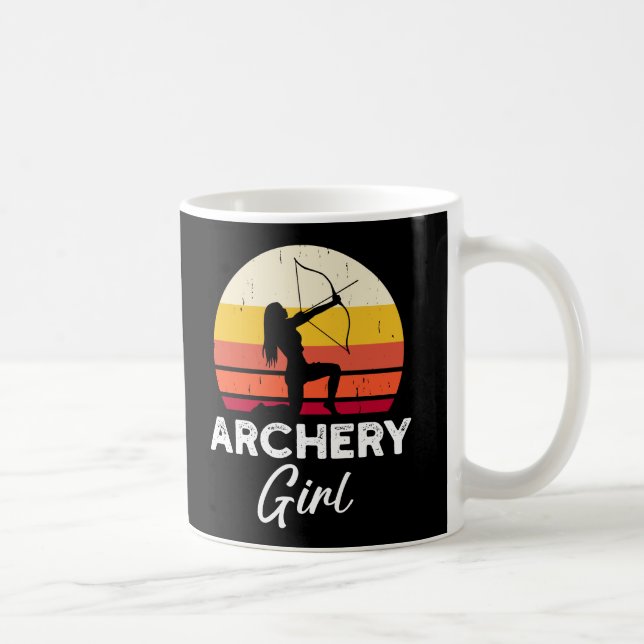Archery Girl Bow and Arrow Coffee Mug (Right)