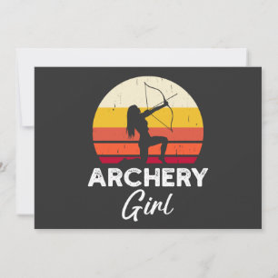 Archery Girl Bow and Arrow Invitation