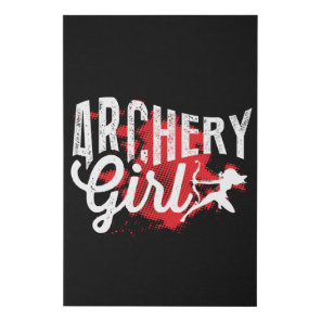Archery Girl Faux Canvas Print