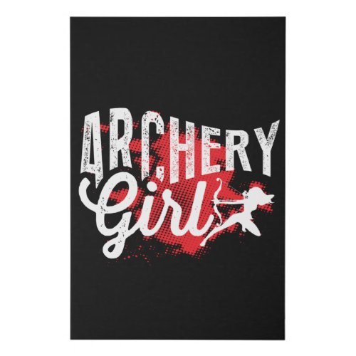 Archery Girl Faux Canvas Print