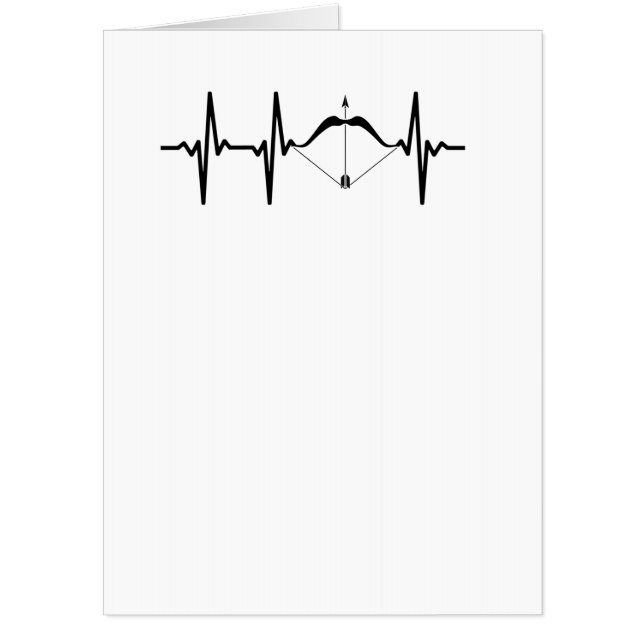 Archery Heartbeat Bow and Arrow Archer Card (Front)