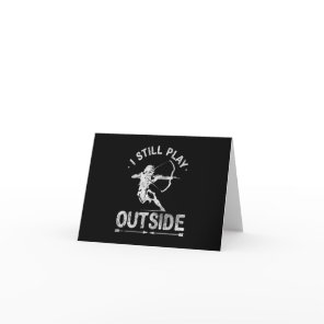 Archery Hunter Bow Hunting Distressed Thank You Card