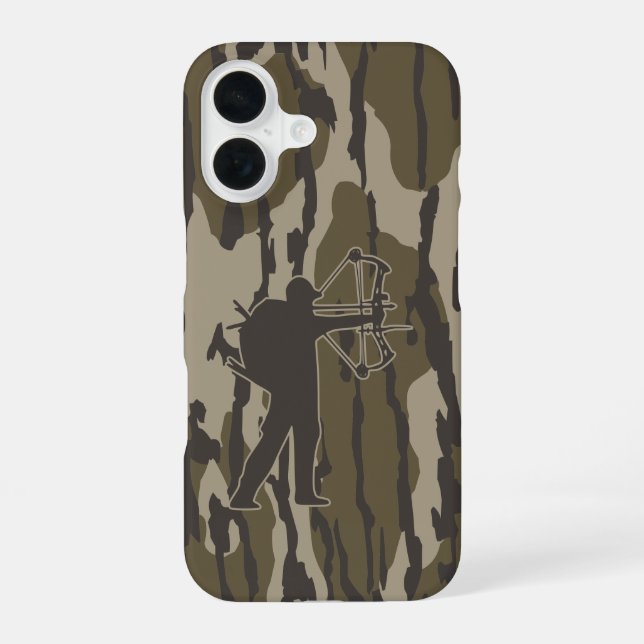 Archery hunting bottomland camo bow hunting iPhone case (Back)