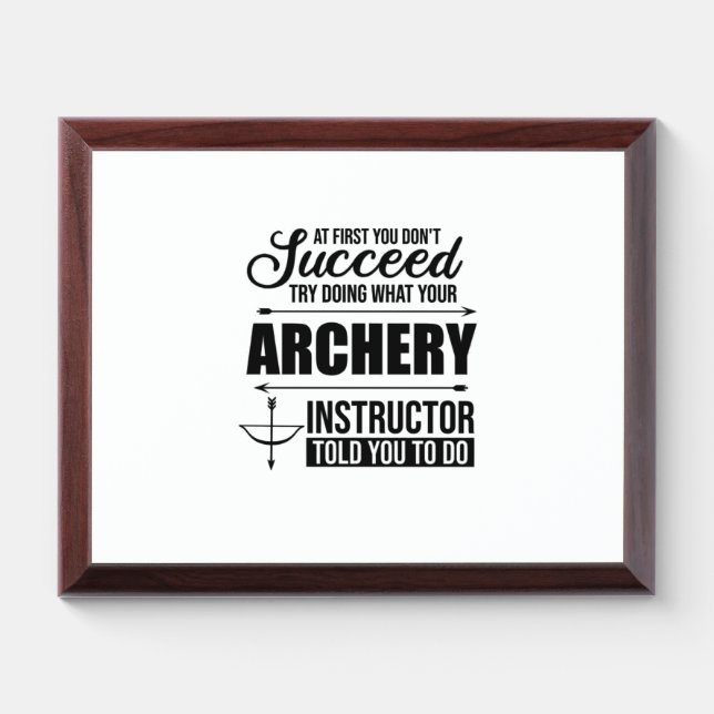 Archery Instructor Coach Award Plaque (Horizontal)