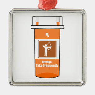 Archery Is My Drug Metal Ornament