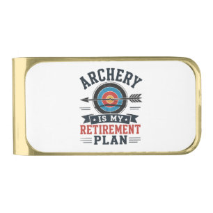 Archery Is My Retirement Plan Archer Gold Finish Money Clip