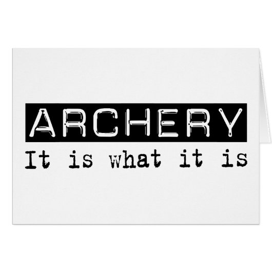 Archery It Is Cards (Front Horizontal)