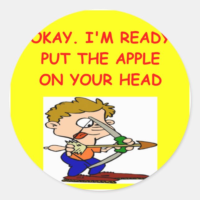 ARCHERY joke Classic Round Sticker (Front)