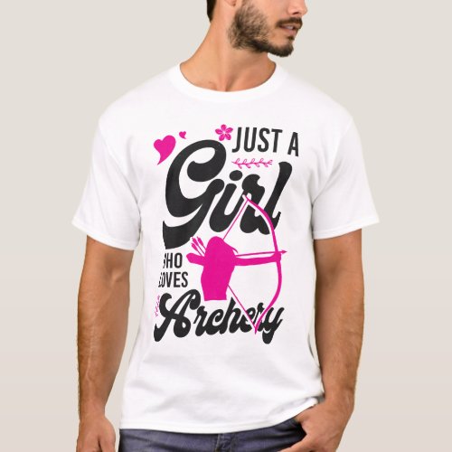 Archery Just A Girl Who Loves Archery Girl Vintage T_Shirt