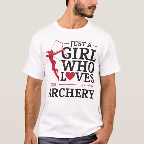 Archery Just A Girl Who Loves Archery Girl Vintage T_Shirt