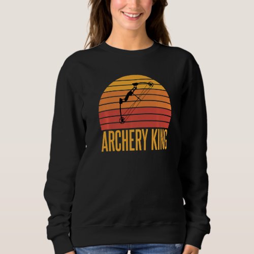 Archery King Vintage Retro Graphic Print For Men Sweatshirt
