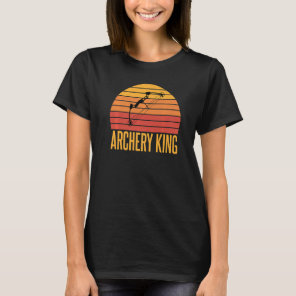 Archery King Vintage Retro Graphic Print For Men T-Shirt