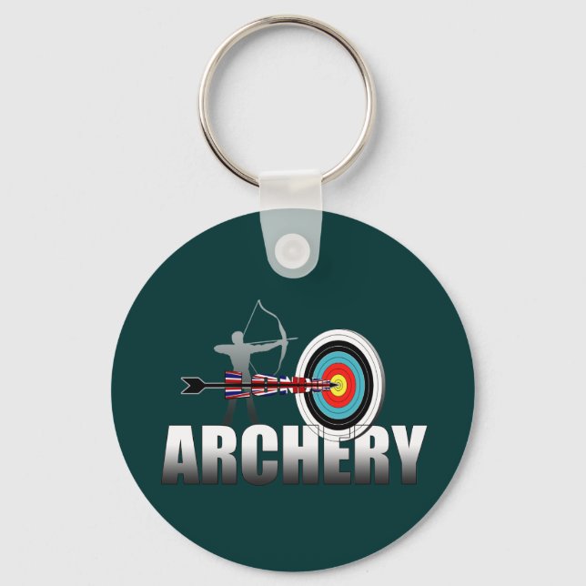 Archery London Target Archers artwork Keychain (Front)