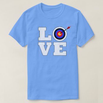 Archery Love Bow And Arrow Hunter Shooting Target T-shirt by SoccerMomsDepot at Zazzle