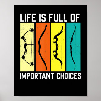 Archery Men Bow Hunter Gift Archers Costume Gift Poster