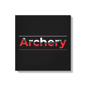 Archery Minimalist Modern Art - Graphic Arch  Canvas Print