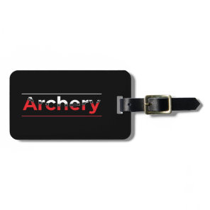 Archery Minimalist Modern Art - Graphic Arch  Luggage Tag