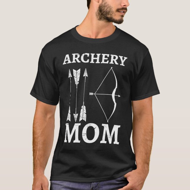 Archery Mom Archer Bow Arrow Mother's Day Sports   T-Shirt (Front)