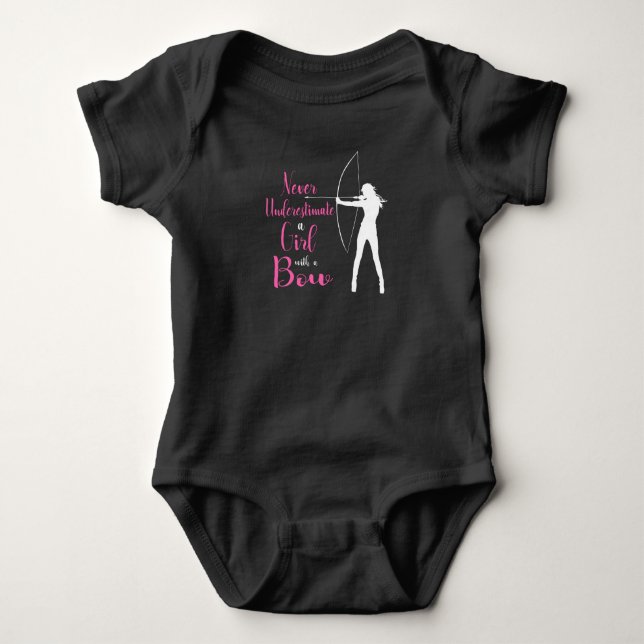 Archery Mom For Women And Girls Arrow Bow Hunting Baby Bodysuit (Front)