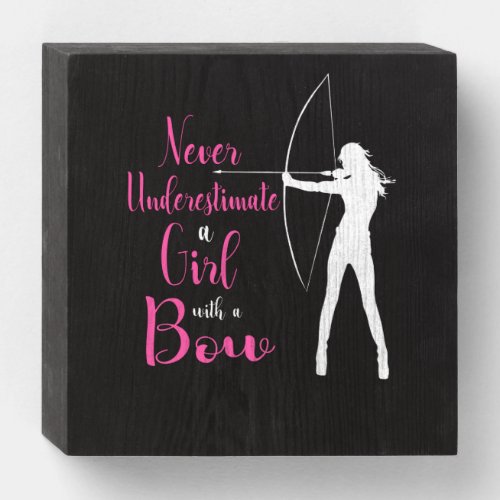 Archery Mom For Women And Girls Arrow Bow Hunting Wooden Box Sign