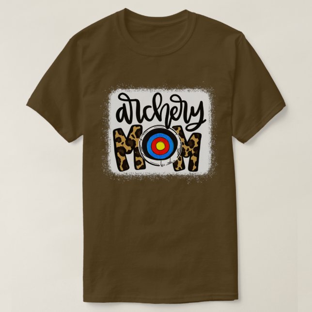 Archery Mom Leopard Shirt Archery Mama  (Design Front)