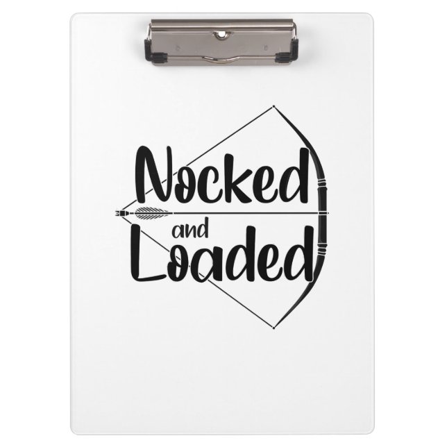 Archery Nocked And Loaded Clipboard (Front)