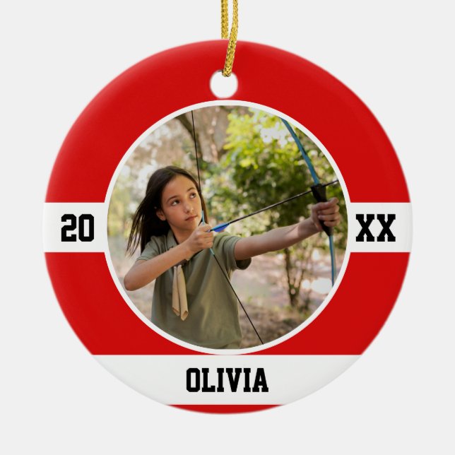 Archery Ornament Bow And Arrow Sport School Archer (Front)