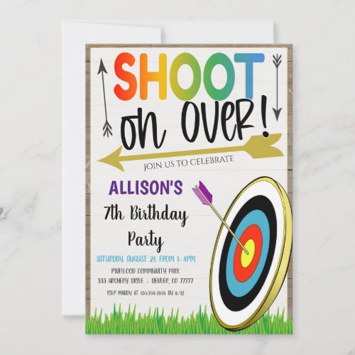 Archery Party Invitation