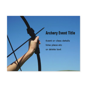 Archery Photo for Event or Class add your text Postcard