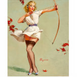 Archery Pin-Up Girl Cutout<br><div class="desc">Retro pinup art by Gil Elvgren. Cute pin-up girl with a bow. Great pin-up gifts.</div>