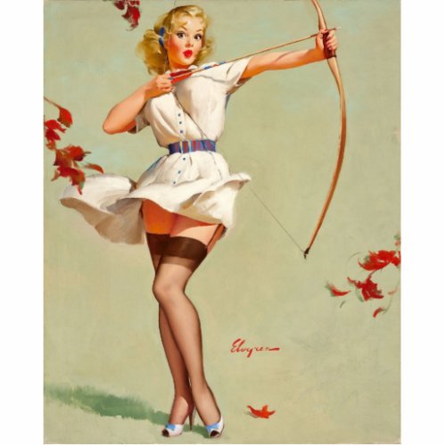 Archery Pin_Up Girl Cutout