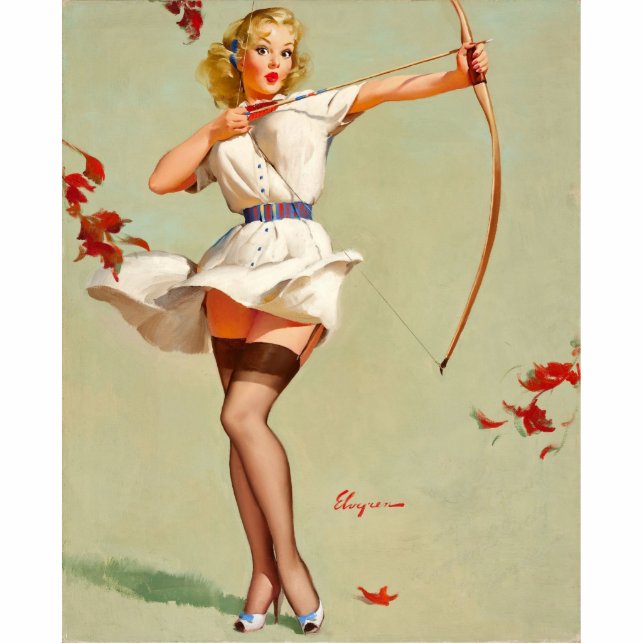 Archery Pin-Up Girl Cutout (Front)