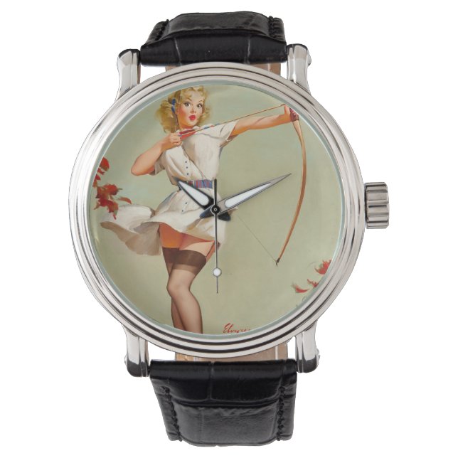 Archery Pin-Up Girl Watch (Front)