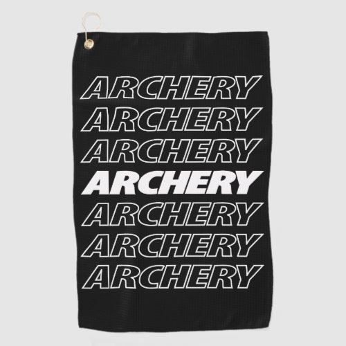 Archery Repeat Dark Golf Towel