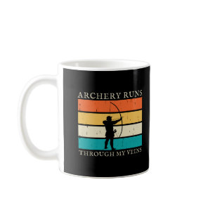 Archery Runs Through My Veins | Archery Lover Coffee Mug