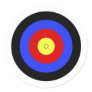 Archery Shooting Target with Bullseye Classic Round Sticker