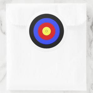 Archery Shooting Target with Bullseye Classic Round Sticker