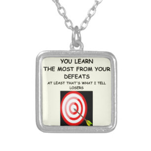 archery silver plated necklace