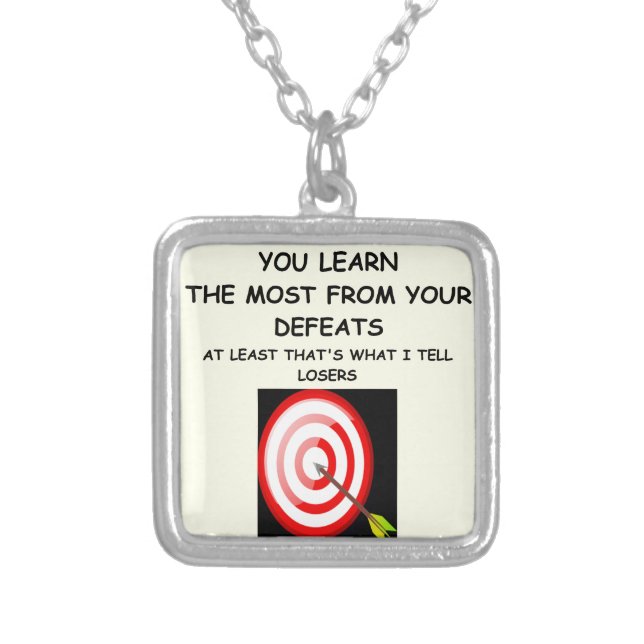 archery silver plated necklace (Front)