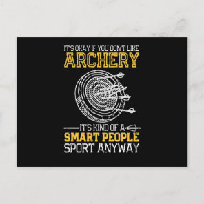 Archery Smart People Sport Arrow Bow Postcard