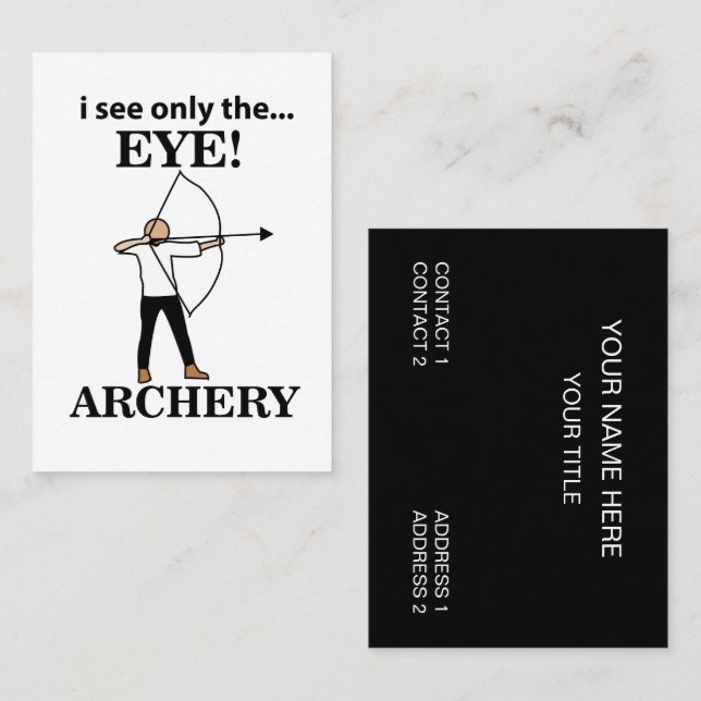 Archery Sport Bow Arrow Archery Business Card (Front/Back)